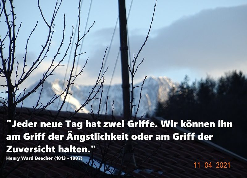 Zuversicht ist besser als Angst!
